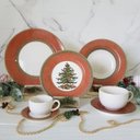 Ver imagem 4 de Prato Fundo Cerâmica Natal Celebrate Vermelho 6 Pçs Ø25cm Alleanza