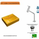 Ver imagem 3 de Kit Cuba Rt49 com Torneira Pratika 1060 Metal e Válvula Click 1 Polegada B Compace