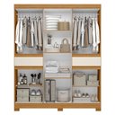 Ver imagem 4 de Guarda Roupa Solteiro Olímpia 10 Portas 2 Gavetas Cinamomo/off White - Móveis Albatroz
