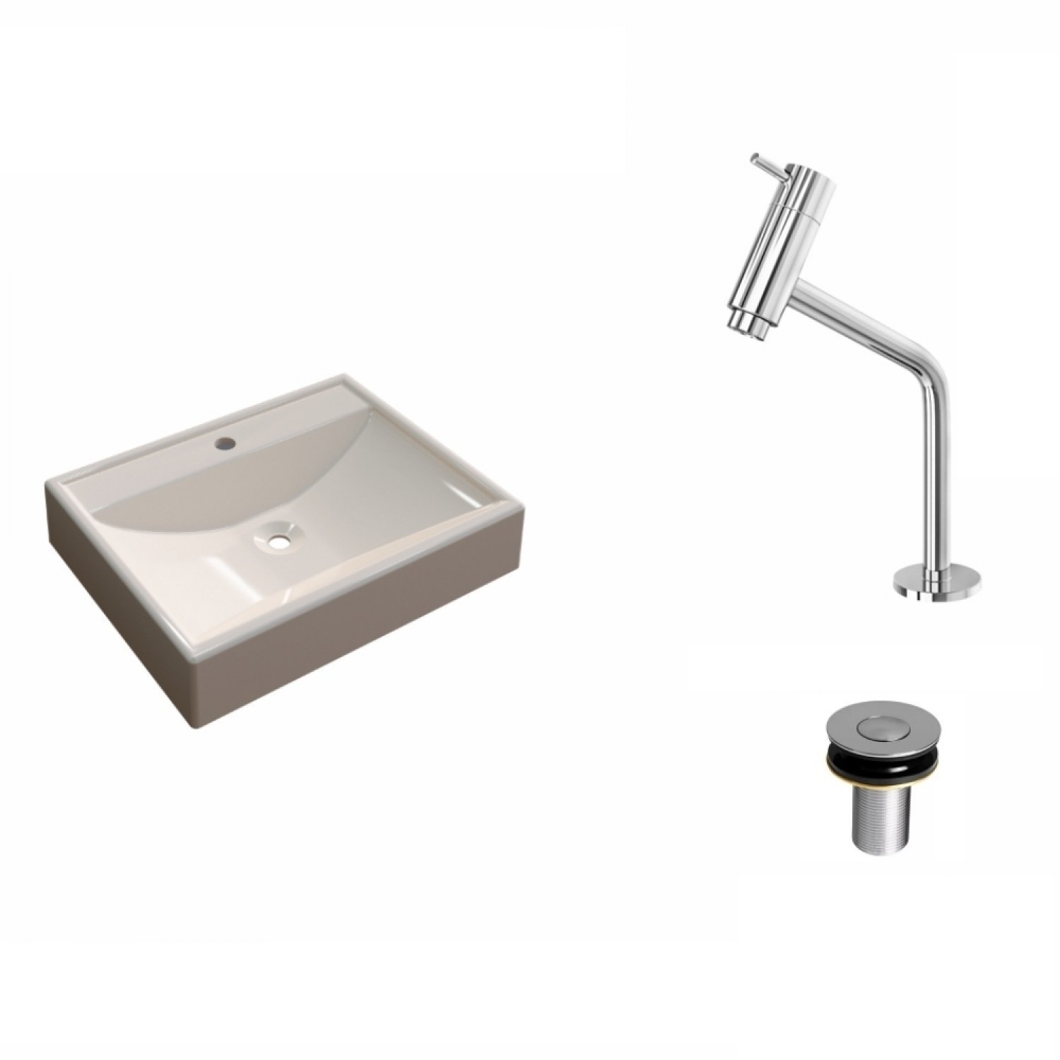 Kit Cuba Rt49 com Torneira Pratika 1060 Metal e Válvula Click 1 Polegada B Compace - 2