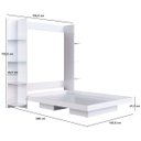 Ver imagem 4 de Cama de Casal Articulável Vertical com Estante Branca