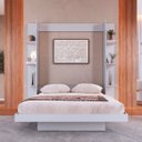 Ver imagem 1 de Cama de Casal Articulável Vertical com Estante Branca