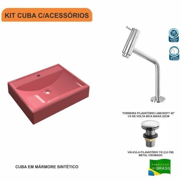 Kit Cuba RT49 com Torneira Pratika 1060 Metal e Válvula Click 1 Polegada G Compace - 3