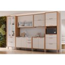Ver imagem 5 de Gabinete de Cozinha Modulado Balcão C/ Tampo Eloise C/ 2 Portas 80cm Cinamomo/off White - Mgm