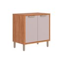 Ver imagem 1 de Gabinete de Cozinha Modulado Balcão C/ Tampo Eloise C/ 2 Portas 80cm Cinamomo/off White - Mgm