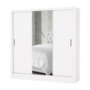 Ver imagem 2 de Guarda-Roupa Casal com Espelhos 3 Portas de Correr e 3 Gavetas 179cm Multimóveis CR35565 Branco