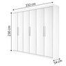 Guarda Roupa 6 Portas Leblon Branco D'doro - 2