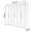 Ver imagem 2 de Guarda Roupa 6 Portas Leblon Branco D'doro