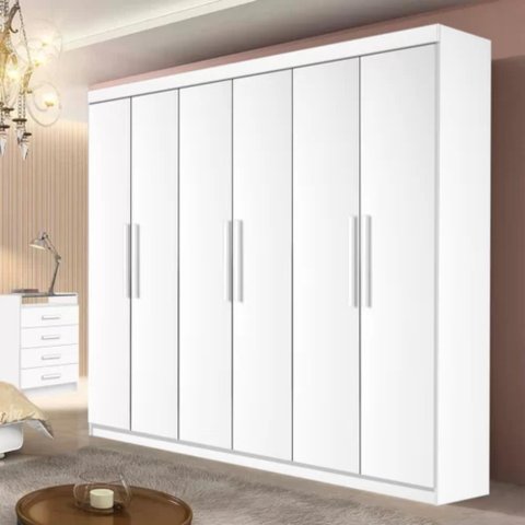 Guarda Roupa 6 Portas Leblon Branco D'doro