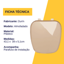 Ver imagem 3 de Assento Tampa para Vaso Sanitário Almofadado Compatível Fit Salmon Durín