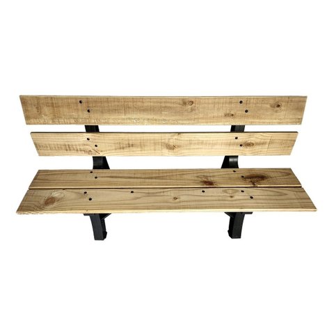 Banco de Jardim com Encosto 2 Lugares Pés e 3 Tábuas de Pinus 1,50m / Nt-01 Natumob