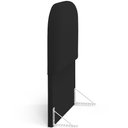 Ver imagem 3 de Cabeceira Cama Box 100cm Lanna com Puff Recamier Doha W01 Suede Preto - Lyam Decor