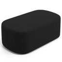 Ver imagem 2 de Cabeceira Cama Box 100cm Lanna com Puff Recamier Doha W01 Suede Preto - Lyam Decor