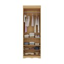 Ver imagem 5 de Guarda-roupa Infantil 62cm 2 Portas e 2 Gavetas Realeza Multimóveis Mp4451 Madeirado/branco