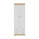 Ver imagem 7 de Guarda-roupa Infantil 62cm 2 Portas e 2 Gavetas Realeza Multimóveis Mp4451 Madeirado/branco