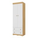Ver imagem 2 de Guarda-roupa Infantil 62cm 2 Portas e 2 Gavetas Realeza Multimóveis Mp4451 Madeirado/branco
