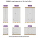 Ver imagem 6 de Guarda-roupa Infantil 62cm 2 Portas e 2 Gavetas Realeza Multimóveis Mp4451 Madeirado/branco