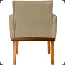 Ver imagem 5 de Poltrona Decorativa para Sala Recepção Consultório Escritório Base em Madeira Divine Suede