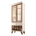 Ver imagem 4 de Buffet Melodia e Cristaleira Ópera Off White Castanho – Hb Móveis