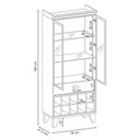 Ver imagem 5 de Buffet Melodia e Cristaleira Ópera Off White Castanho – Hb Móveis