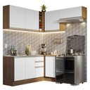 Ver imagem 3 de Armário de Cozinha Completa de Canto 349cm Rustic/Branco Glamy Madesa 07