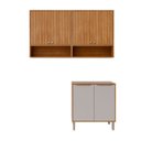 Ver imagem 2 de Armários Multiuso para Área de Serviço 3 Peças com 6 Portas Divina Marrom/Cinamomo/Off White