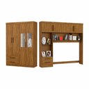 Ver imagem 2 de Guarda Roupa Casal Modulado 4 Portas Hércules 4 Portas e 4 Gavetas com Espelho Cinamomo