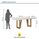 Ver imagem 6 de Mesa de Jantar 180cmx90cm Tampo de 25mm Luna Valdemoveis