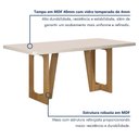 Ver mais imagens de Mesa de Jantar 180cmx90cm Tampo de 25mm Luna Valdemoveis