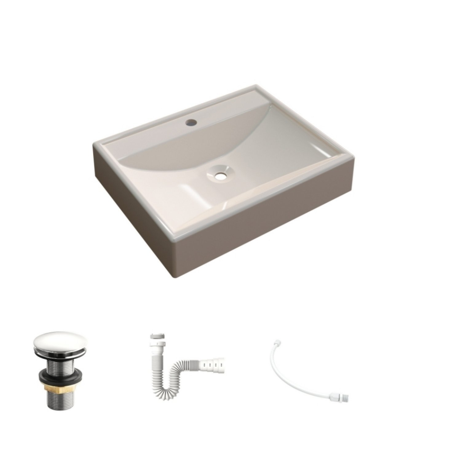 Kit Cuba Rt49 com Válvula Click 1 Polegada G e Sifão Pvc e Flexível Compace - 2