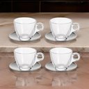 Ver imagem 2 de Jogo 4 Xicaras de Cha Tiffany 170ml Incolor e Inox Hauskraft