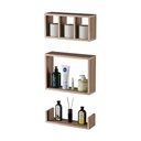 Ver imagem 3 de Kit 3 Peças Nicho Prateleira para Banheiro Freijó 40 X 12cm