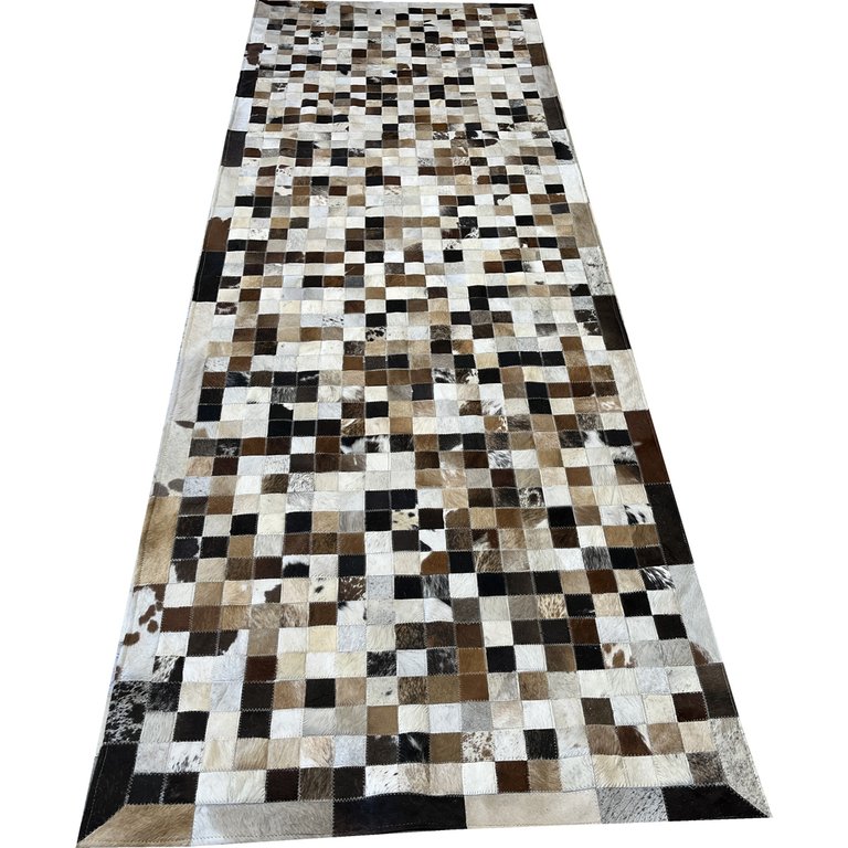Tapete de couro marrom misto 1,00x3,00 com bordas