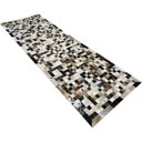 Ver imagem 2 de Tapete de couro marrom misto 1,00x3,00 com bordas