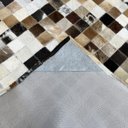 Ver imagem 3 de Tapete de couro marrom misto 1,00x3,00 com bordas