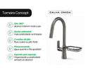 Ver imagem 4 de Torneira Monocomando Titânio Concept Extensível com Porta Esponja para Cozinha