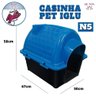 Casinha Pet Iglu para Cachorro de Porte Médio e Grande N5 Cor:azul - 4