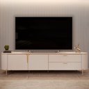 Ver imagem 3 de Rack para Sala de Estar TV 75 pol Orgânico Dion D05 Off White - Lyam Decor