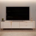 Ver imagem 3 de Rack para Sala de Estar TV 75 pol Orgânico Dion D05 Off White - Lyam Decor