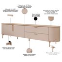 Ver imagem 5 de Rack para Sala de Estar TV 75 pol Orgânico Dion D05 Off White - Lyam Decor