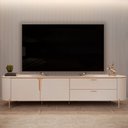 Ver imagem 2 de Rack para Sala de Estar Tv 75 Pol Orgânico Dion D05 Off White - Lyam Decor