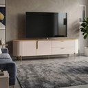 Ver imagem 1 de Rack para Sala de Estar TV 75 pol Orgânico Dion D05 Off White - Lyam Decor