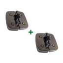Ver imagem 1 de Par De Dobradiças Automática Dupla V/v 1129 P/ Box De Vidro