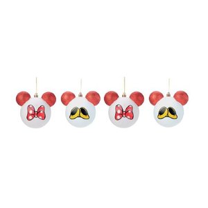 Jg 4 Bola Natalina Laco/sapato Minnie Vrm/bco 8cm Disney