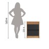 Mesa de Cabeceira Detrit Premium 2 Gavetas Nature/Grafite Fama - 5