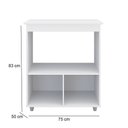 Ver imagem 2 de Armário Balcão Multiuso para Cozinha Micro-ondas e Forno Angela 02 Portas Branco Moblis