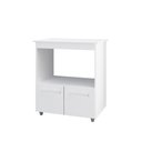 Ver imagem 3 de Armário Balcão Multiuso para Cozinha Micro-ondas e Forno Angela 02 Portas Branco Moblis
