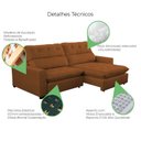 Ver imagem 6 de Sofa Retratil Reclinavel 2 Lugares 230cm Veludo Andreia