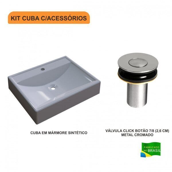 Kit Cuba RT49 com Válvula Click Botão 1 Polegada B Compace - 3