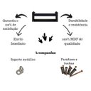 Ver imagem 4 de Prateleira suporte para banheiro lavabo Preta 2 peça